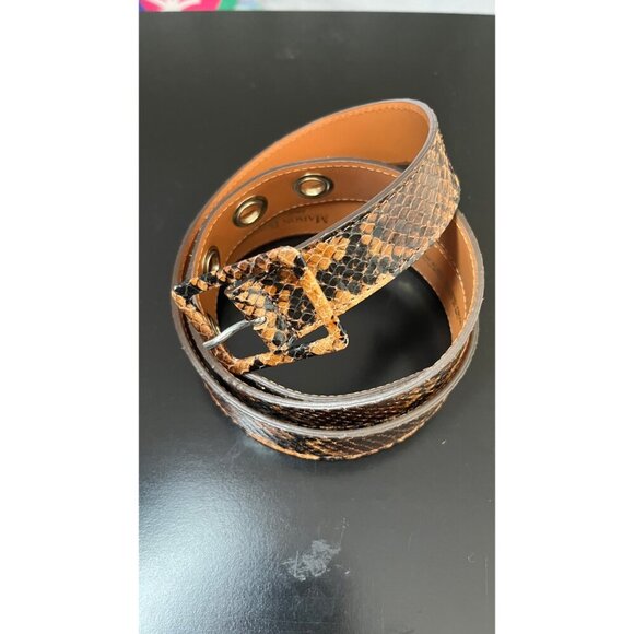 MAISON BOINET PYTHON SKIN FRENCH BELT - Picture 2 of 4